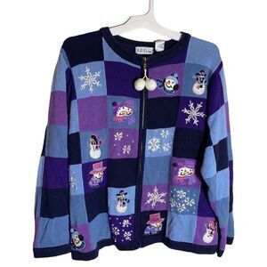Vintage‎ BP Design Snowman Cardigan Sweater